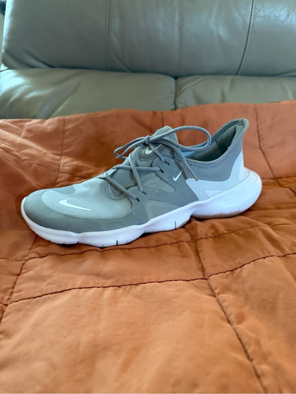 Nike Gray and White Running Trainer